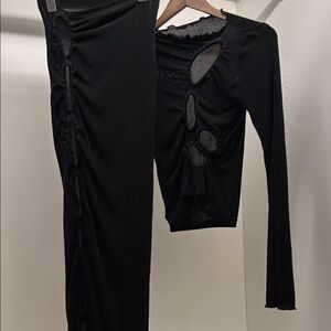 Tyrell Brand Cutout Top and Skirt Set
